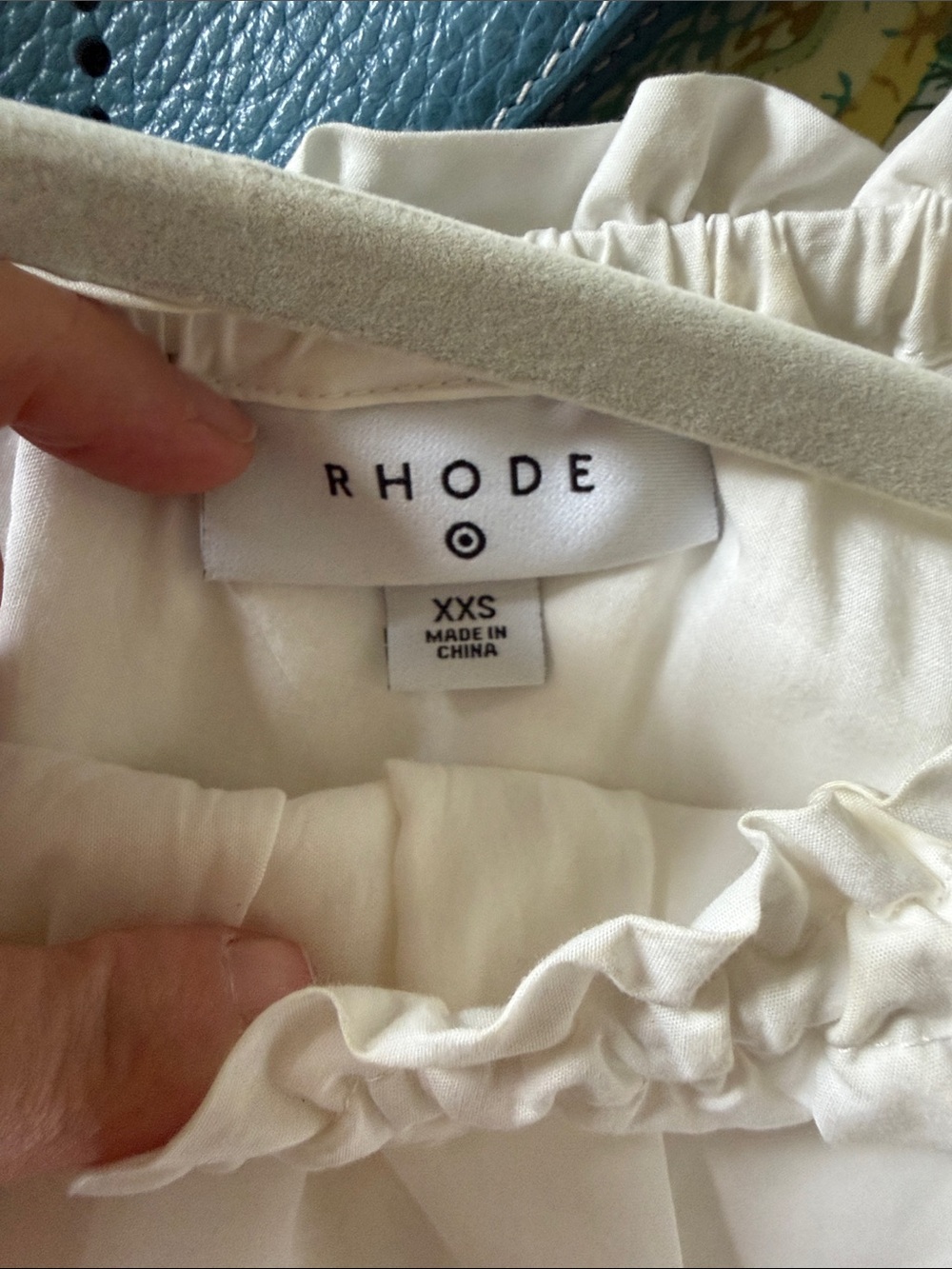 Rhode Off-Shoulder Ruffled White Dress with Rope Belt - Picture 3 of 3